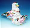 Large Hollohaza  Fishnet Pair of Ducks